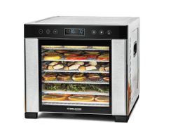 Dörrautomat DA 950 - Dörrautomat, Edelstahl/schwarz, 600W, LCD-Display