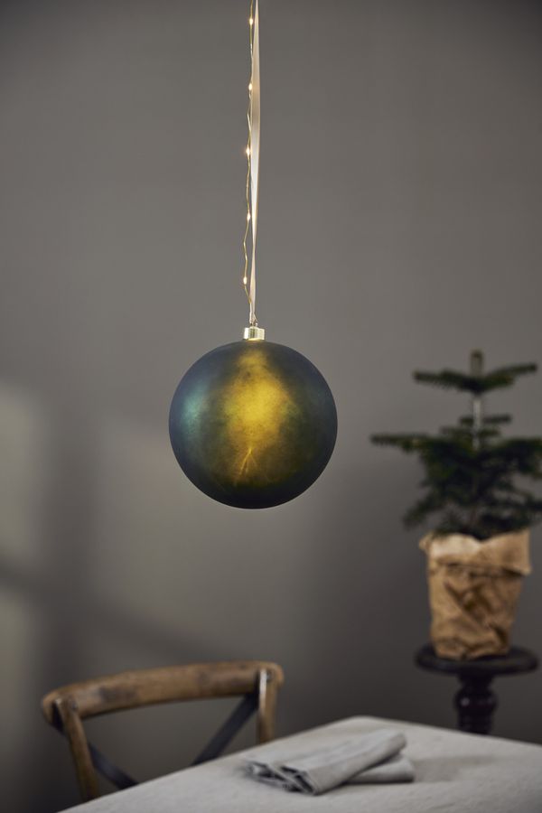 Glaskugel Bliss - IP20, Warmweiss, Grün