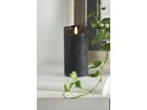 LED Pillar Kerze Flamme Rustic - Indoor, Schwarz, 15.00 cm Höhe,  Timerfunktion