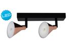 2er LED-Wand-u. Deckenspot Copper - LED fest verbaut, 3000K, warmweiss