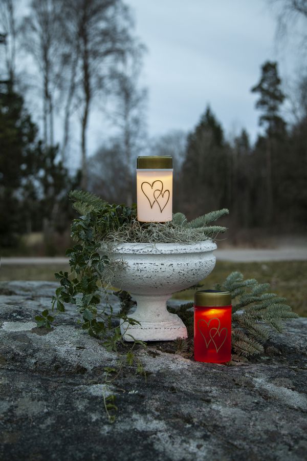 Solar Kerze Hearty - IP44, Warmweiss, 1 LED