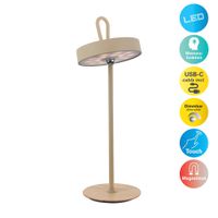 LED-Akku-Tischleuchte ELLI frost allmond - LED-Modul, 3W, IP20