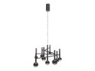 9er LED Pendelleuchte  SINGAPUR : 65cm schwarz - IP20, LED-Modul, Schwarz