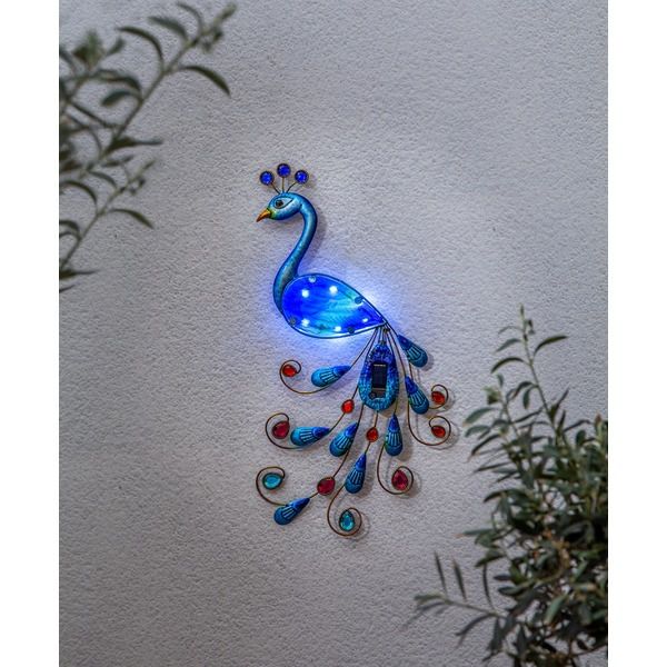 Solar Dekoration Peacock - Multi, Lichtfarbe Kaltweiss