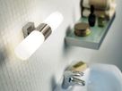 Tangens, 2-flammig, Gebürsteter Stahl - E14, max.2x25W, IP44