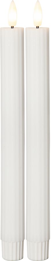 LED Dinner Kerze 2P Flamme Stripe - IP20, Warmweiss, 2 LED's