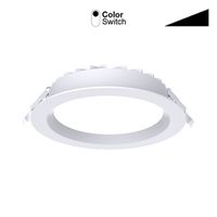 LED Downlight SYNO  MULTI - 15W, 1200/1430/1280lm, 3000/4000/5700K, IP54, CRI 80, weiss, dimmbar, D=145mm, H=45mm, BL=120mm