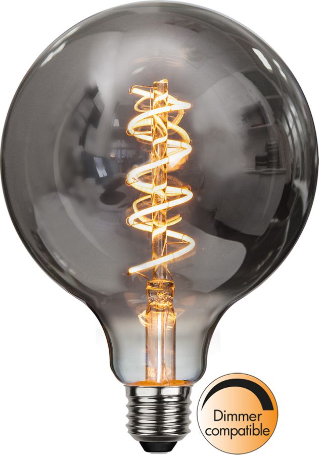 LED Leuchtmittel E27 G125 Decoled Spiral Smoke - E27, 40Lm, 2100K, 2W, 220-240VAC