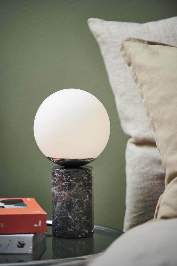 Lilly, Tischleuchte , Marble Grau - E14, IP20, max.25W
