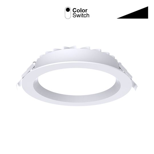 LED Downlight SYNO MULTI - 18W, 1410/1800/1710lm, 3000/4000/5700K, IP54, CRI 80, weiss, dimmbar, D=190mm, H=45mm, BL=160mm