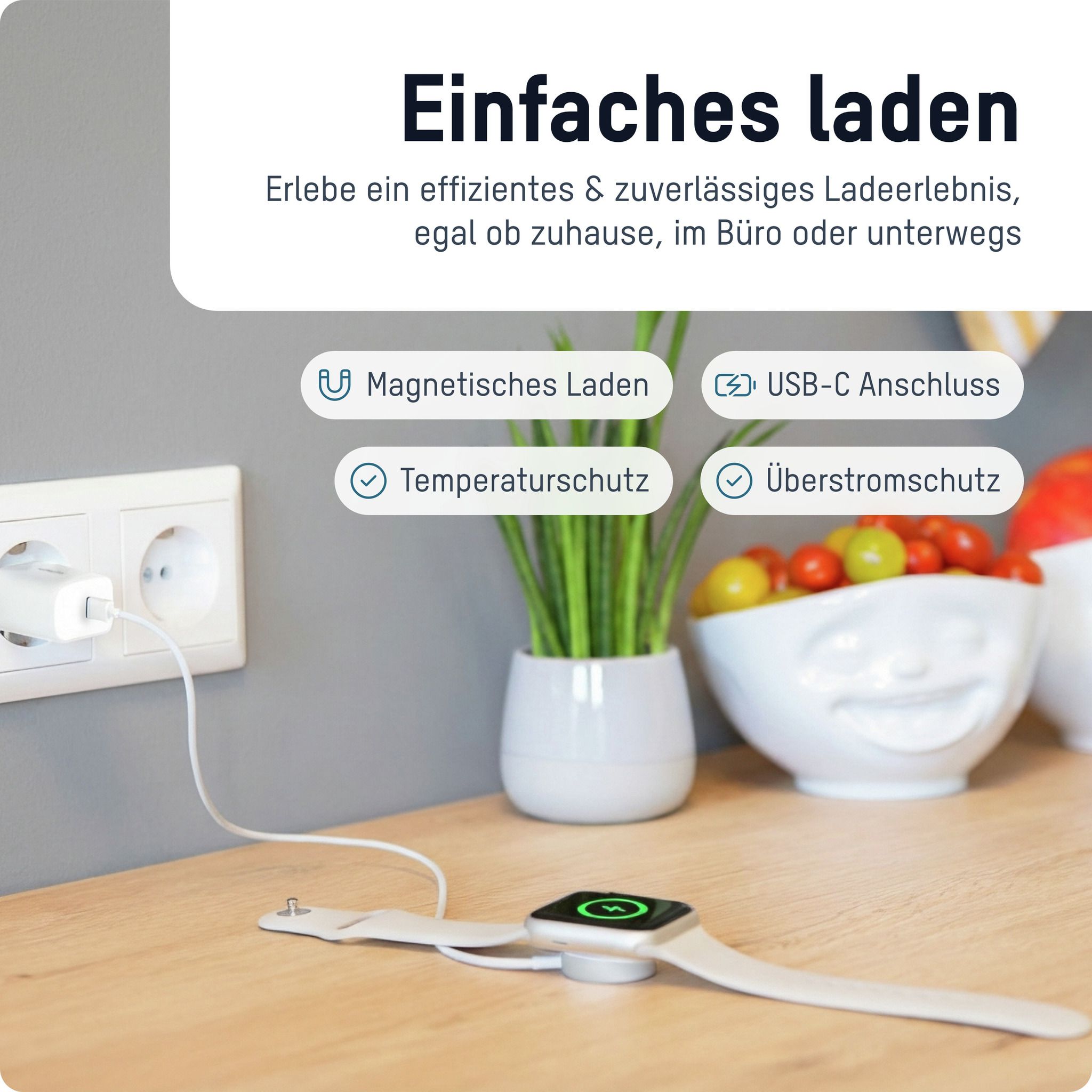 USB-C Ladekabel für Apple Watch , 100cm - USB-C Ladekabel für Apple Watch , 100cm