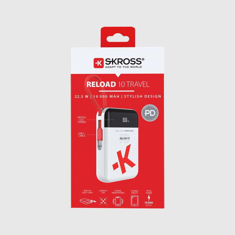 Powerbank RELOAD 10 TRAVEL - 10'000mAh, weiss
