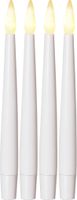 LED Dinner Kerze 4er Pack Paulina - Indoor, Weiss, 15.5cm Höhe, keine Timerfunktion