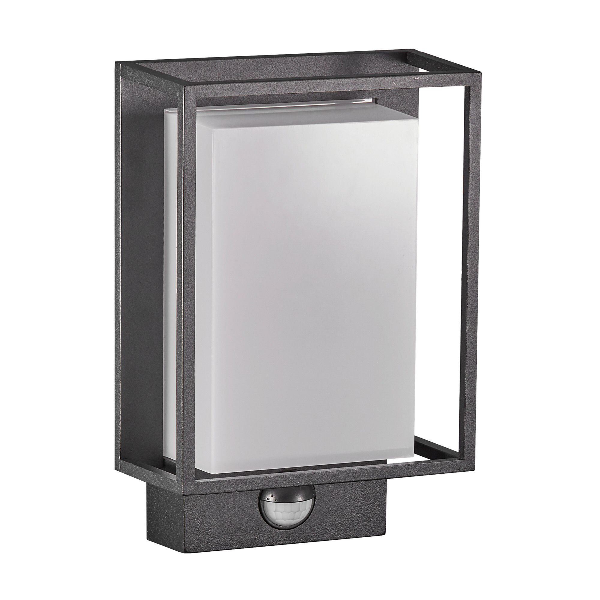 LED Sensor-Wandleuchte Nestor - 8W, 550lm, 2700K, IP44, CRI 80, 120°, nicht dimmbar, L=221mm, B=147mm, H=87mm