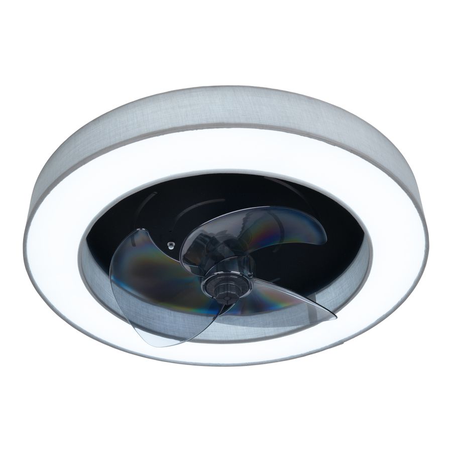 LED-CCT Deckenleuchte  VALENTO  inkl. Ventilator : 51cm grau - IP20, LED-Modul, Grau