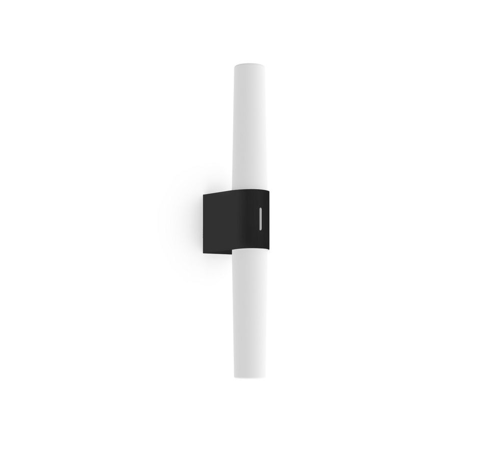 Helva Basic,  Doppel- Wandleuchte,Schwarz - LED Modul, 9W, IP44