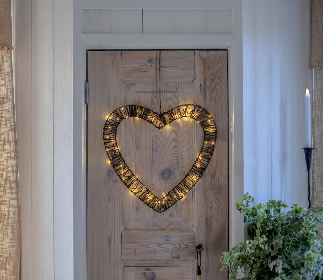 Outdoor Decoration Vicke Heart - Indoor, Outdoor, Warmweiss, Braun