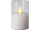 LED Pillar Kerze M-Twinkle - Indoor, Transparent, 7.5cm Höhe, Timerfunktion