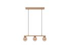 3er Pendelleuchte  DONIKA  L: 64cm - IP20, G9, Braun