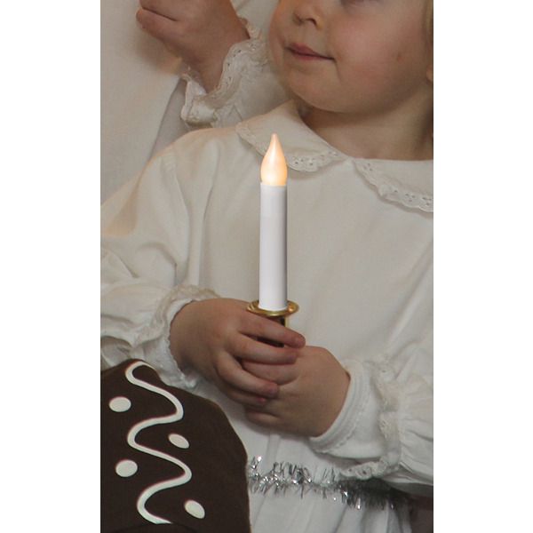 Dienerschaftskerze Santa Lucia - IP20, Warmweiss, Gold