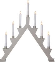 Kerzenleuchter Zack - IP20, Grau, Warmweiss