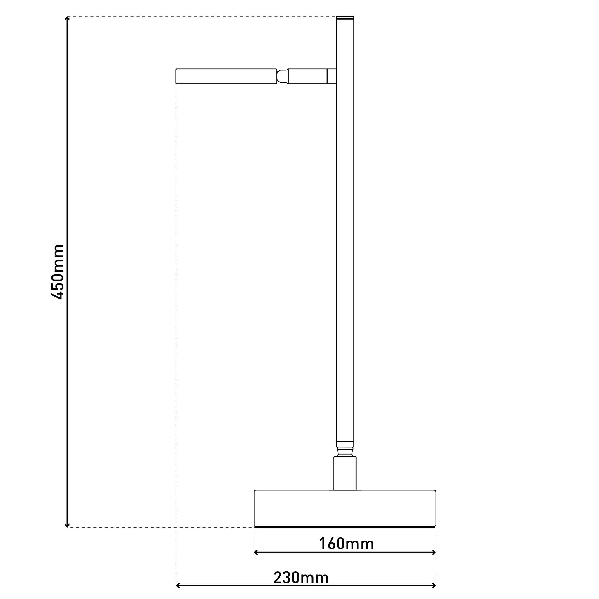 LED Akku- Tischleuchte LUPA H45cm schwarz - 3000K, 216lm, 3W, IP20