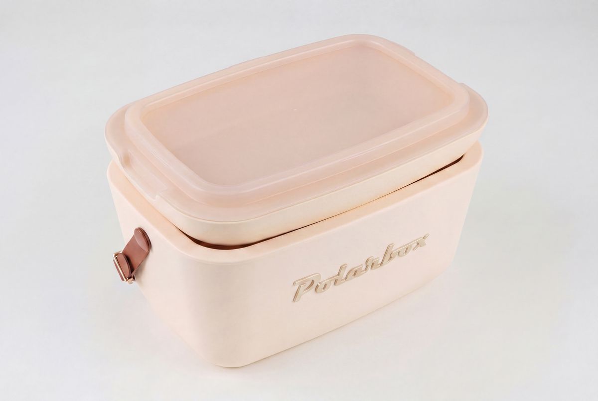 Polarbox Retro Cooler Nevera Cream Gold 12l - Kühlbox, 12l, Vintage Design