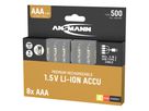 Li-Ion Akkus Micro AAA Typ 500 (min. 400 mAh) 8er Karton - 8er Box