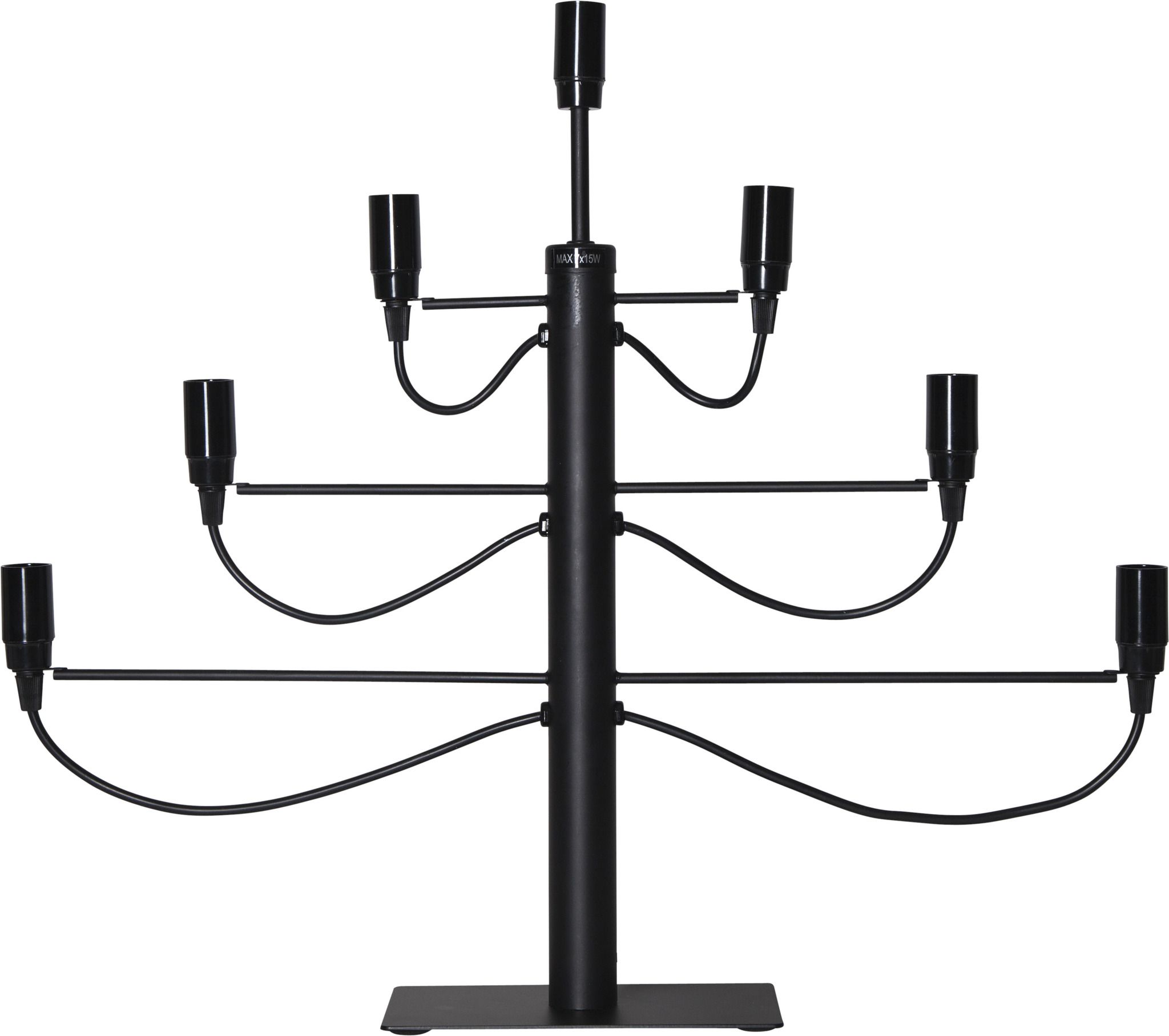 Kerzenleuchter Milano - IP20, Schwarz