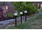 Solar Poller-Leuchte 3 Pack Roma - Schwarz, Lichtfarbe Warmweiss
