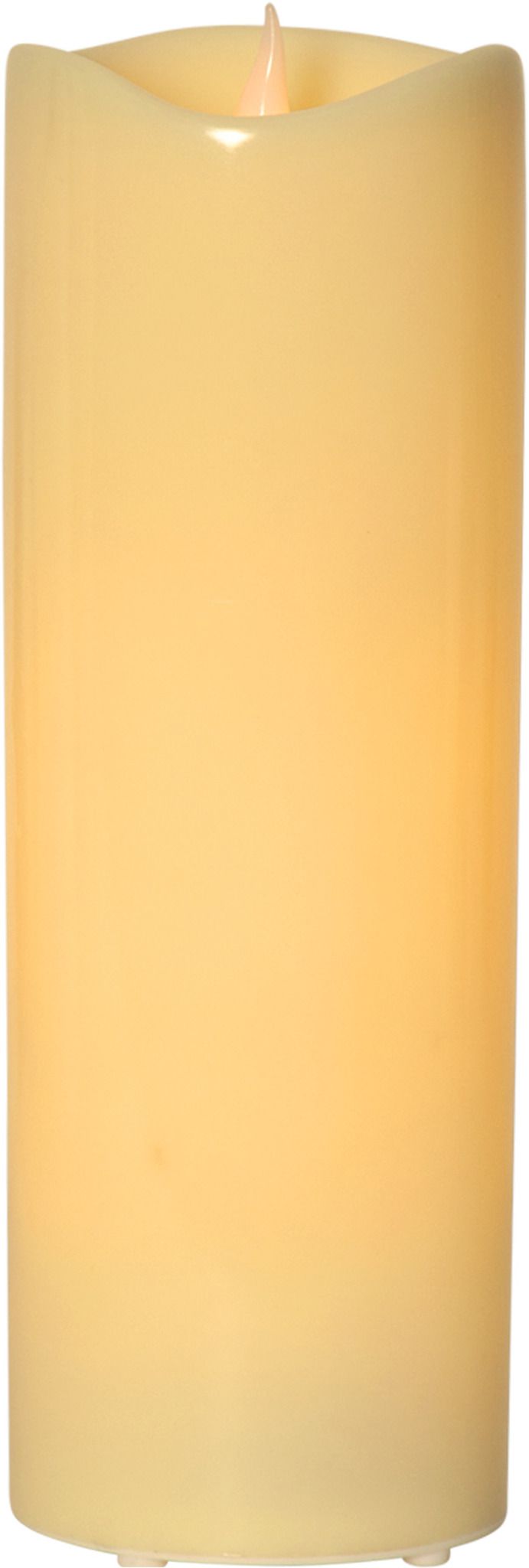 LED Pillar Kerze Grande - Outdoor, Beige, 38cm Höhe, Timerfunktion