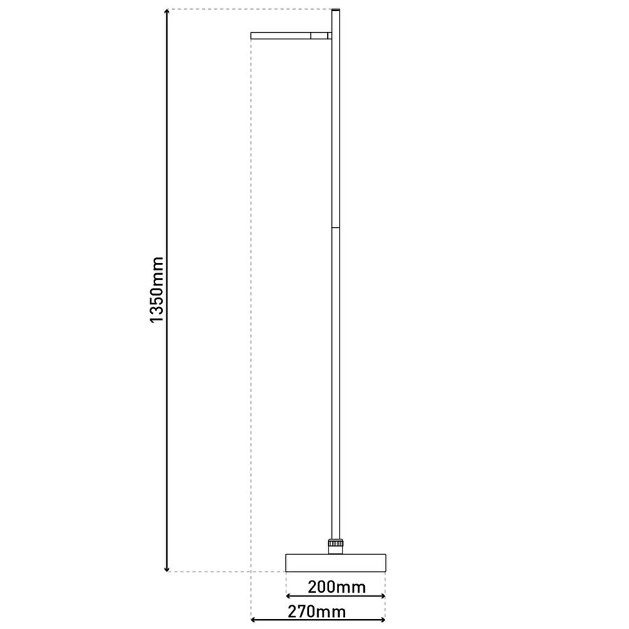 LED Akku- Stehleuchte LUPA H:135cm weiß - 3000K, 500lm, 5W, IP20