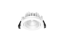Faretto da incasso a LED CL102A - 8W, 680lm, 3000K, IP40, CRI 80, 36°, weiss, dimmbar, D=90mm, H=46mm, BL=80mm