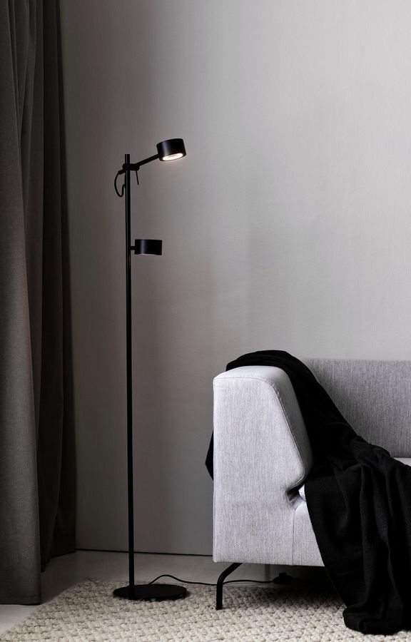 Clyde, Stehleuchte, Schwarz - LED Modul, 11W, IP20