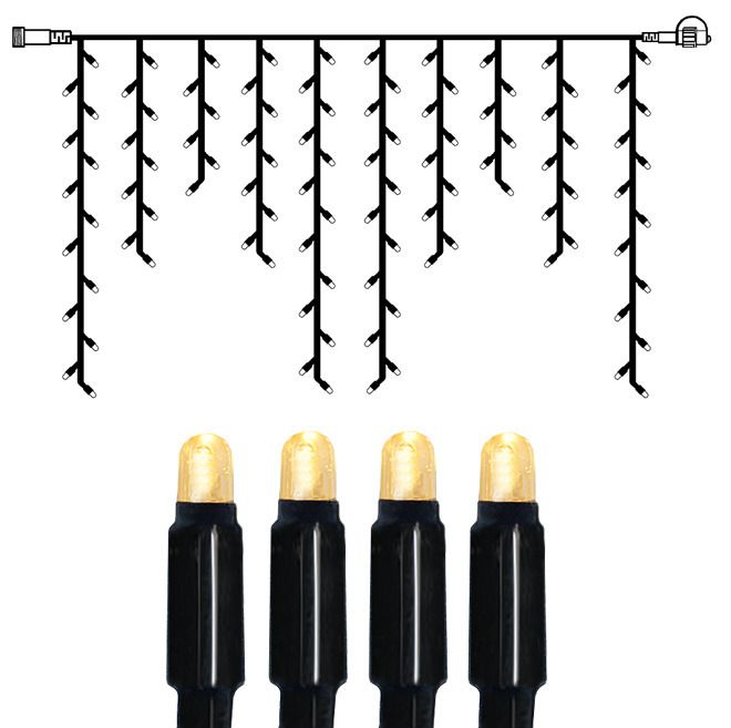 System 24 Extra, Icicle, 200x100cm - Schwarz, Warmweiss