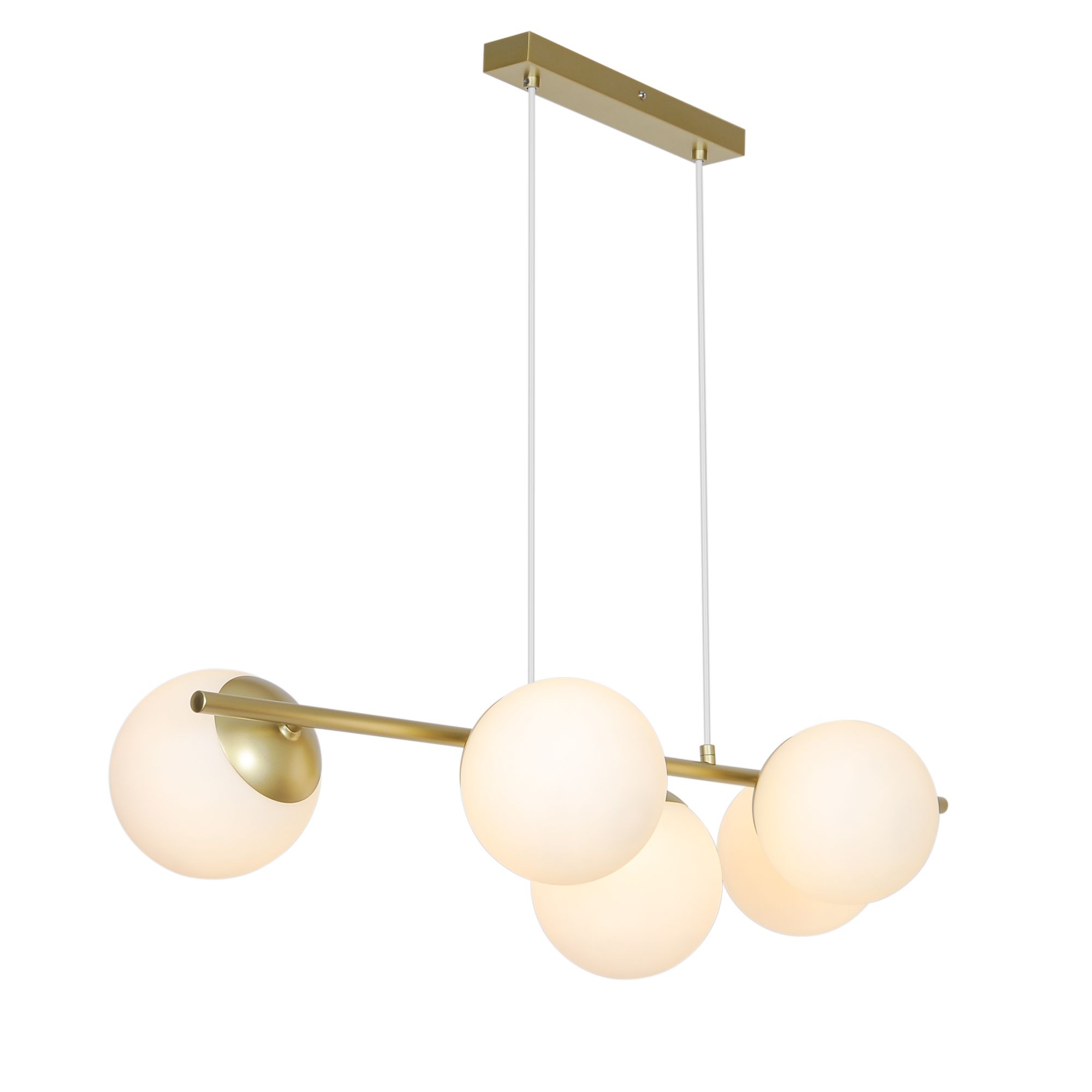 Pendelleuchte Lilly 5-spot Messing - E14, IP20, 230V