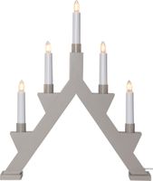 Kerzenleuchter Zack - IP20, Grau, Warmweiss