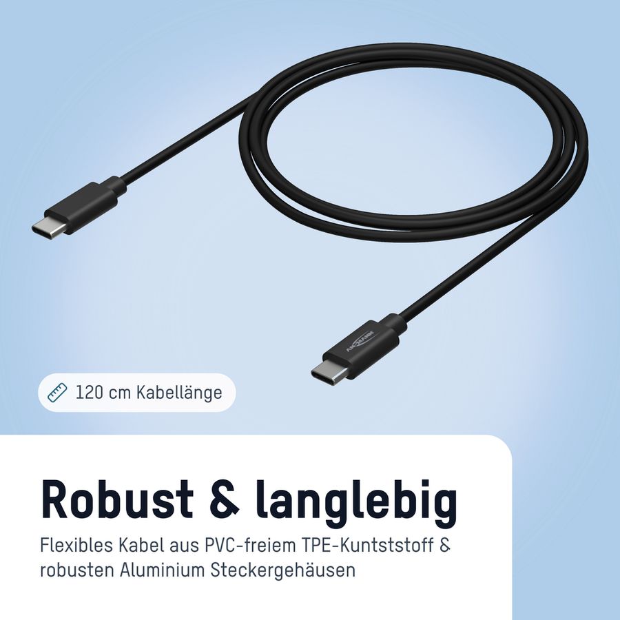 USB Typ-C zu Typ-C Daten und Ladekabel 60 cm - USB Typ-C zu Typ-C Daten und Ladekabel 60 cm