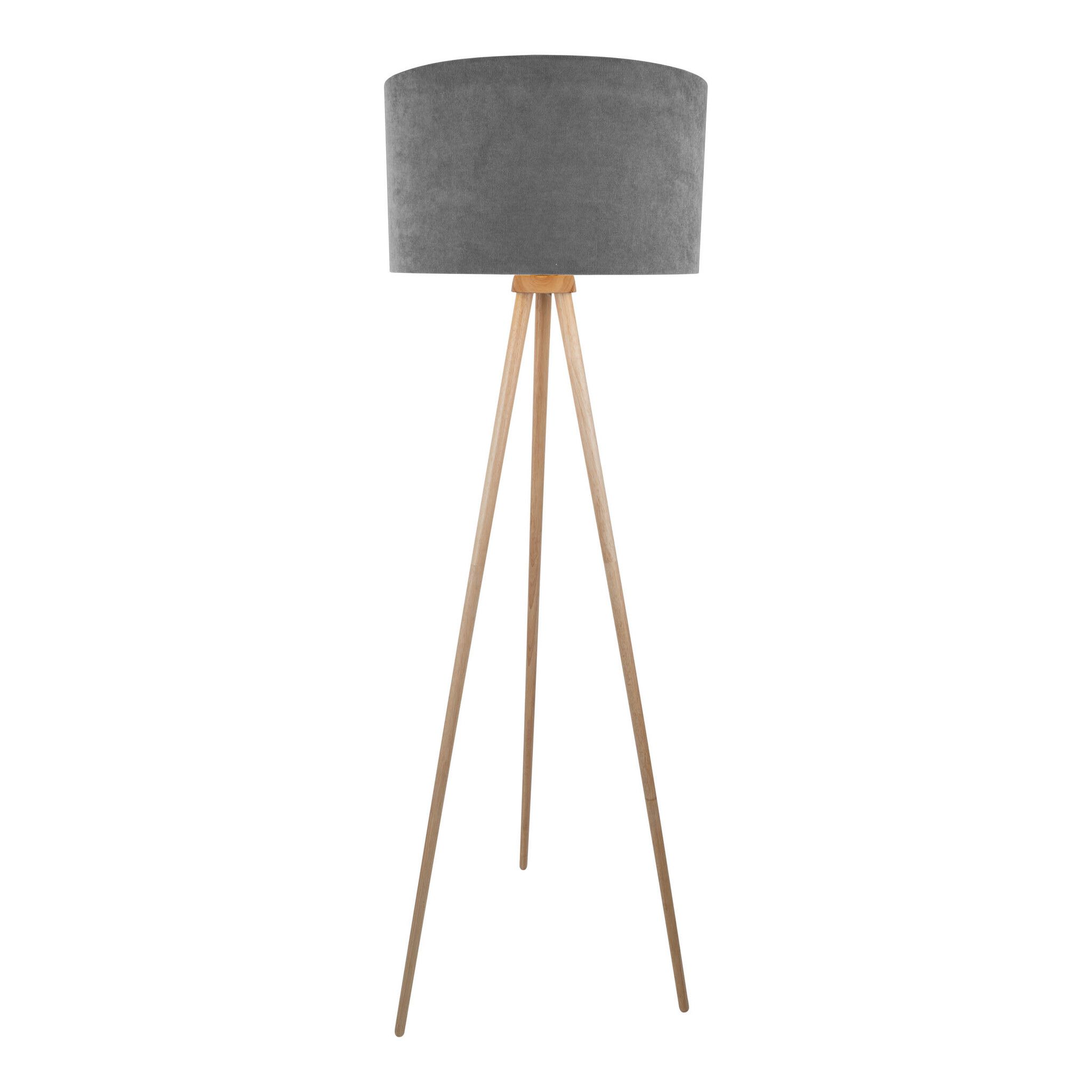 Stehleuchte  ARDITA  H: 152cm grau - IP20, E27, Grau
