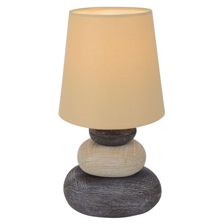 Keramik Tischleuchte Stoney h:31cm - E14, 40W, IP20