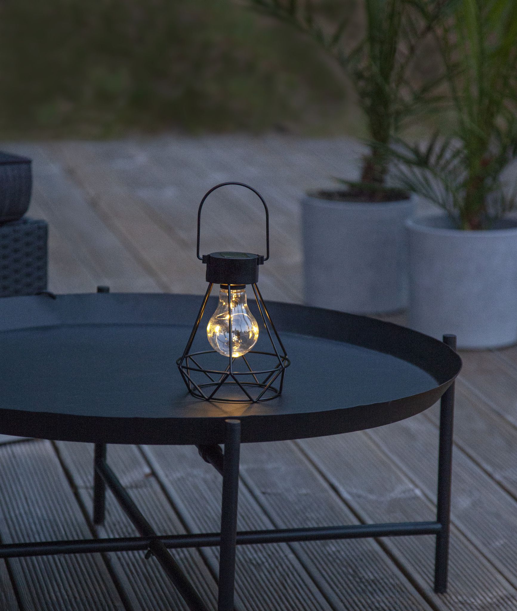 Solar Decoration Eddy - Schwarz, Lichtfarbe Warmweiss