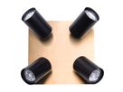 4er Wand- und Deckenleuchten FRIDA L/B: 22 cm schwarz - GU10, IP20, 40W, 230V