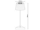 Solar- Akkutischleuchte EMMI gelb inkl. CCT  Touch H: 38 cm - LED-Modul, 3W, IP44