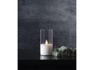 LED Pillar Kerze M-Twinkle - Indoor, Transparent, 10cm Höhe, Timerfunktion