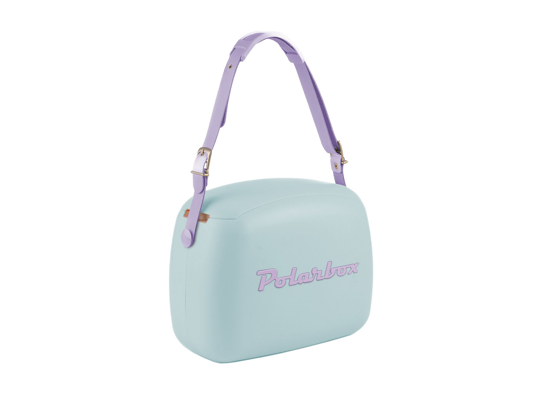Polarbox CoolerBag baby blue 6l inkl. 2 Frischhalte-Dosen blau & lila - Kühlbox, 6l, Vintage Design