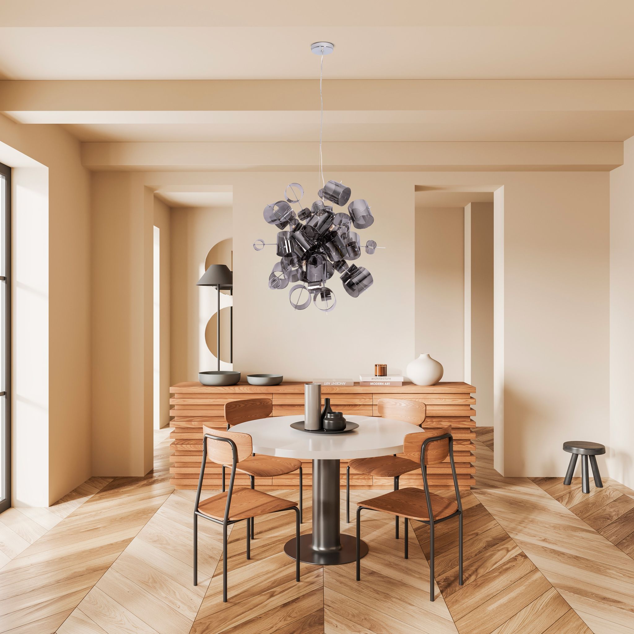 Pendelleuchte  SIRIUS  H: 190cm - IP20, G9, Chrome