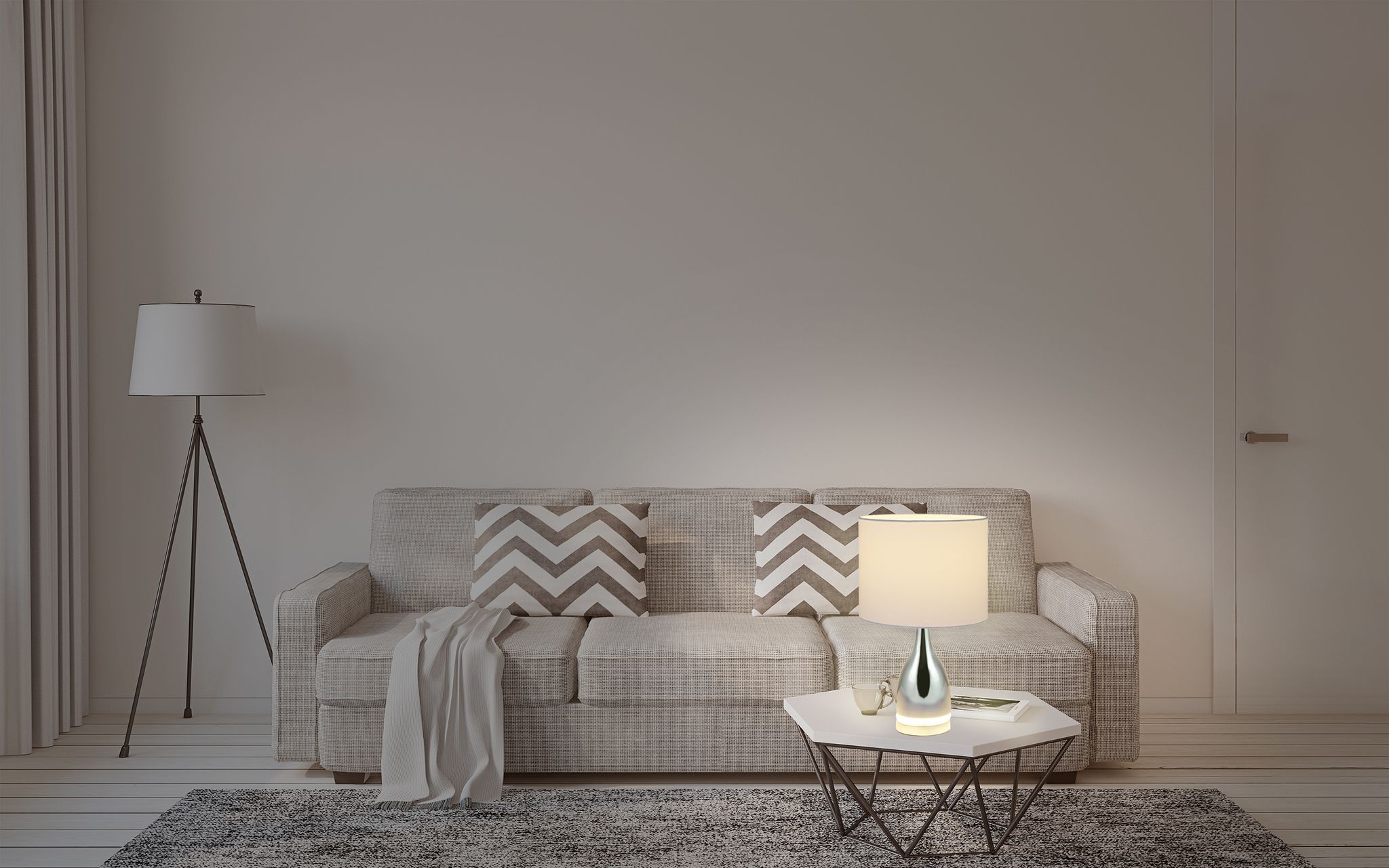 LED-Tischleuchte Cosima h: 43,5cm - E14, 40W, IP20