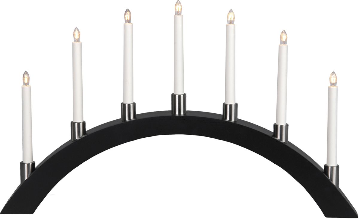 Kerzenleuchter Tall - IP20, Schwarz, Warmweiss