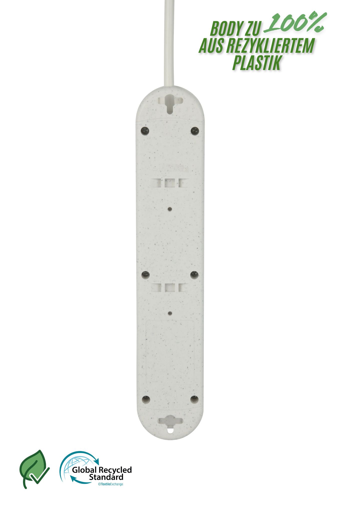 Steckdosenleiste Re:Life - 4x T13., 1.8m Kabel, weiss