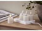 LED Kerze 6 Pack Flamme Charge - Indoor, Weiss, 8.50 cm Höhe, Timerfunktion